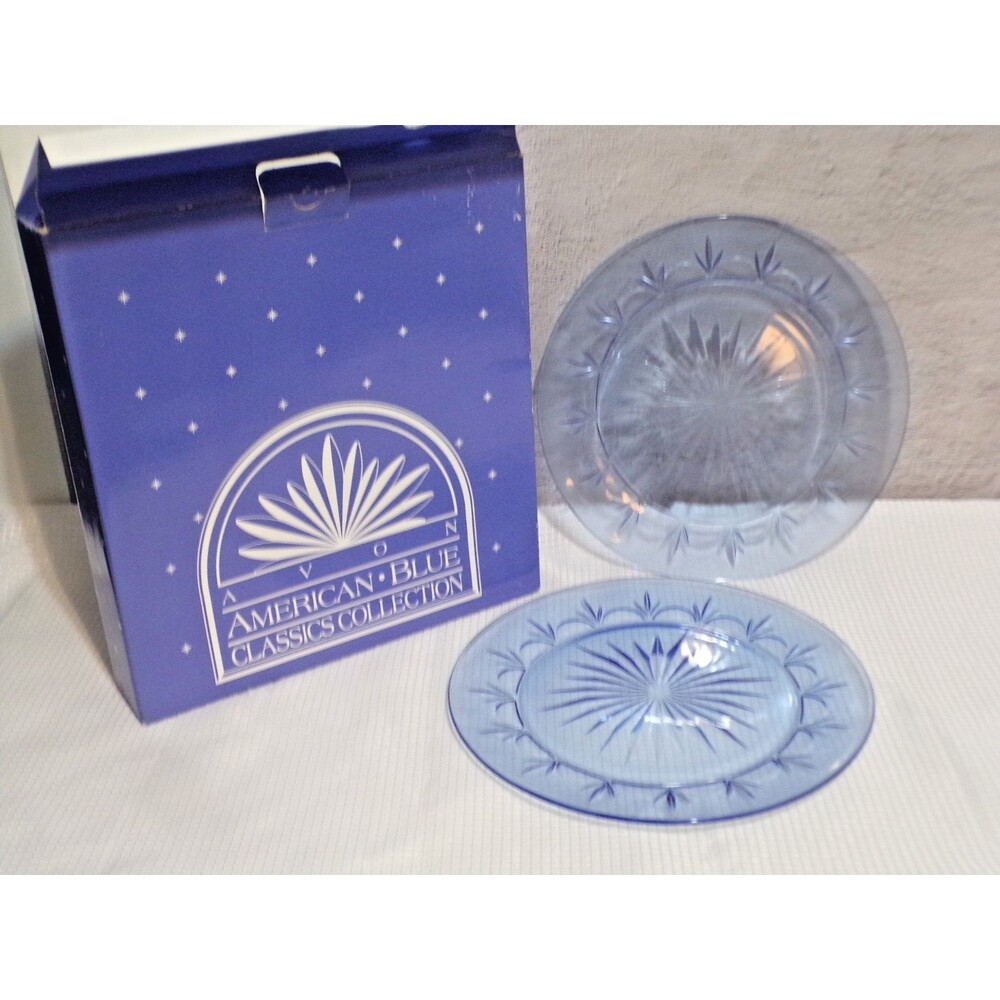 Avon American Blue Classic Collection‎ Set Of 2 Dinner Plates NIB